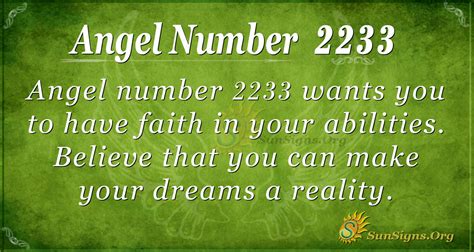 2233 Angel Number Meaning: Exploring Its Spiritual。